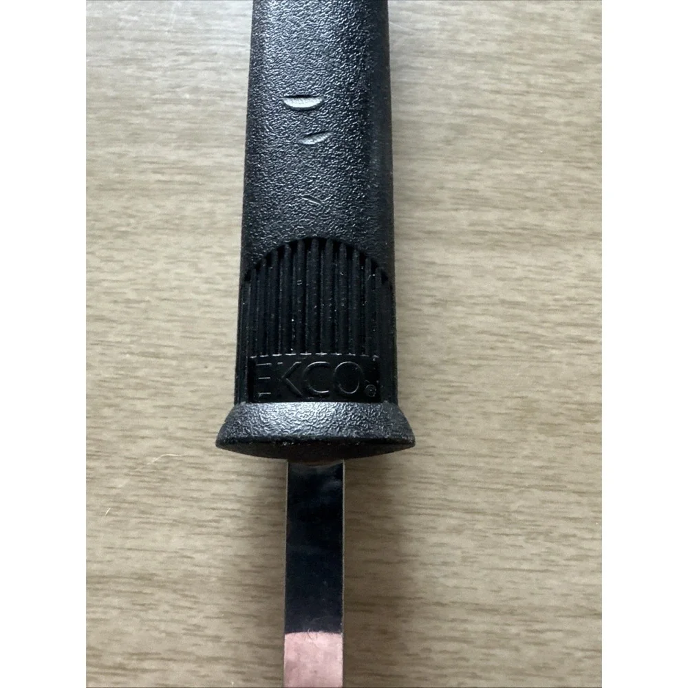 Vintage Ekco Nylon Slotted Spoon Black Serving Heat Resistant Cooking 12